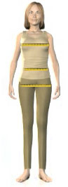 measure bust, waist and hips